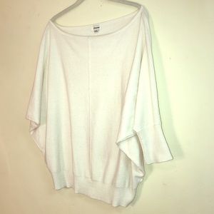 Cream Mid-Sleeve Cotton Sweater